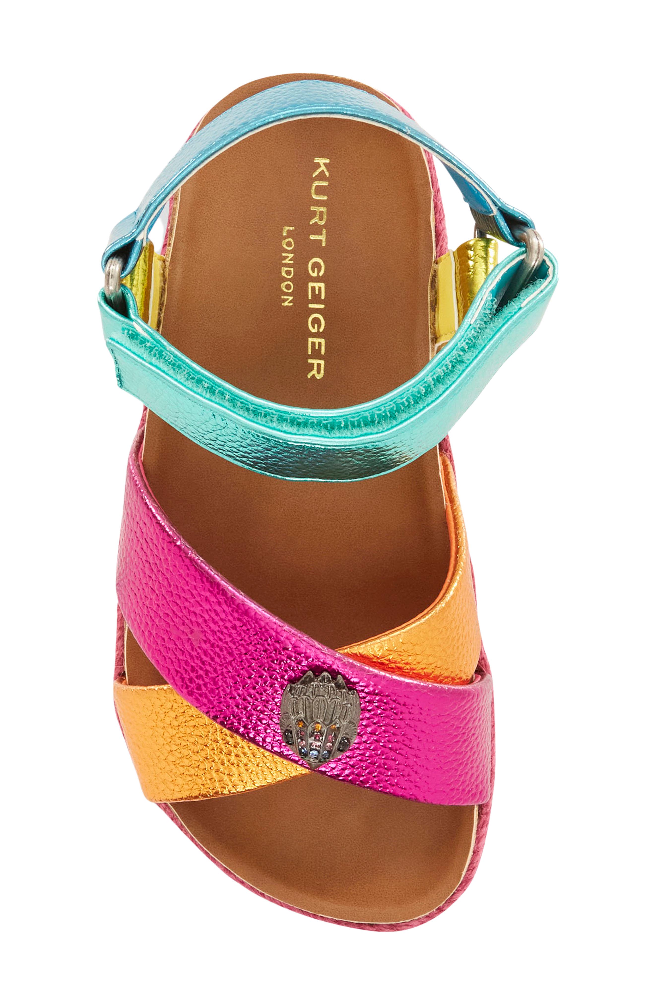 Kurt Geiger London Kids' Mini Kensington Sandal, Alternate, color, Rainbow