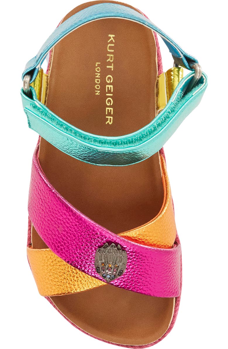 Kurt Geiger London Kids' Mini Kensington Sandal, Alternate, color, Rainbow