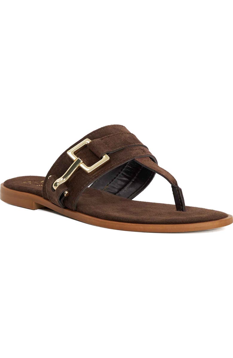 Dune London Lotica Sandal, Main, color, Brown Suede