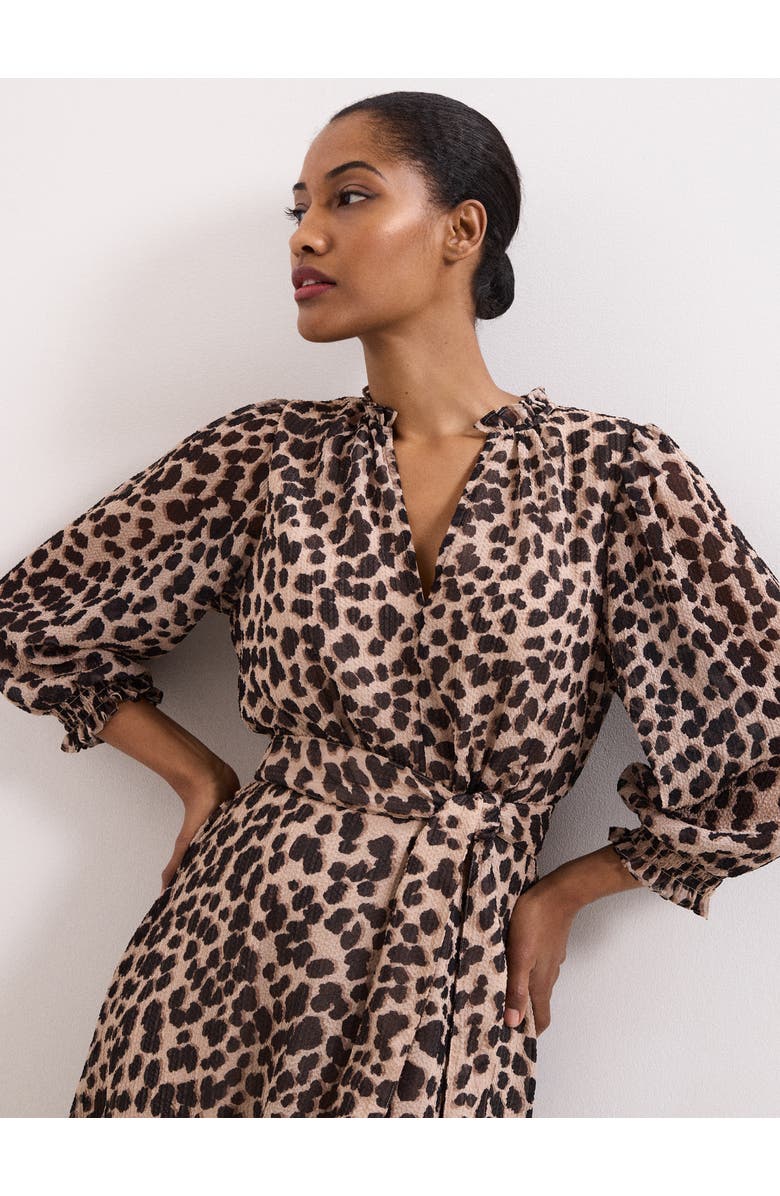 Phase Eight Carra Leopard Midi Dress, Alternate, color, Multi