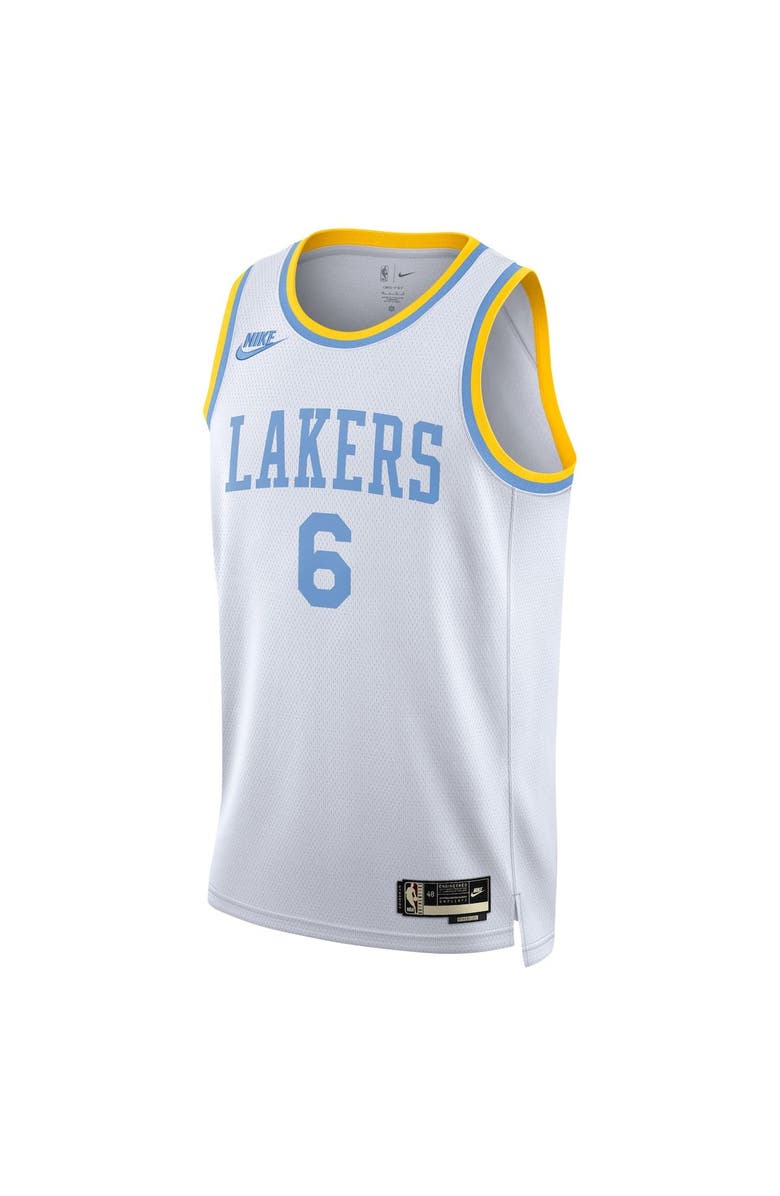 Nike Men's Nike LeBron James White Los Angeles Lakers Swingman Jersey - Classic Edition, Alternate, color,