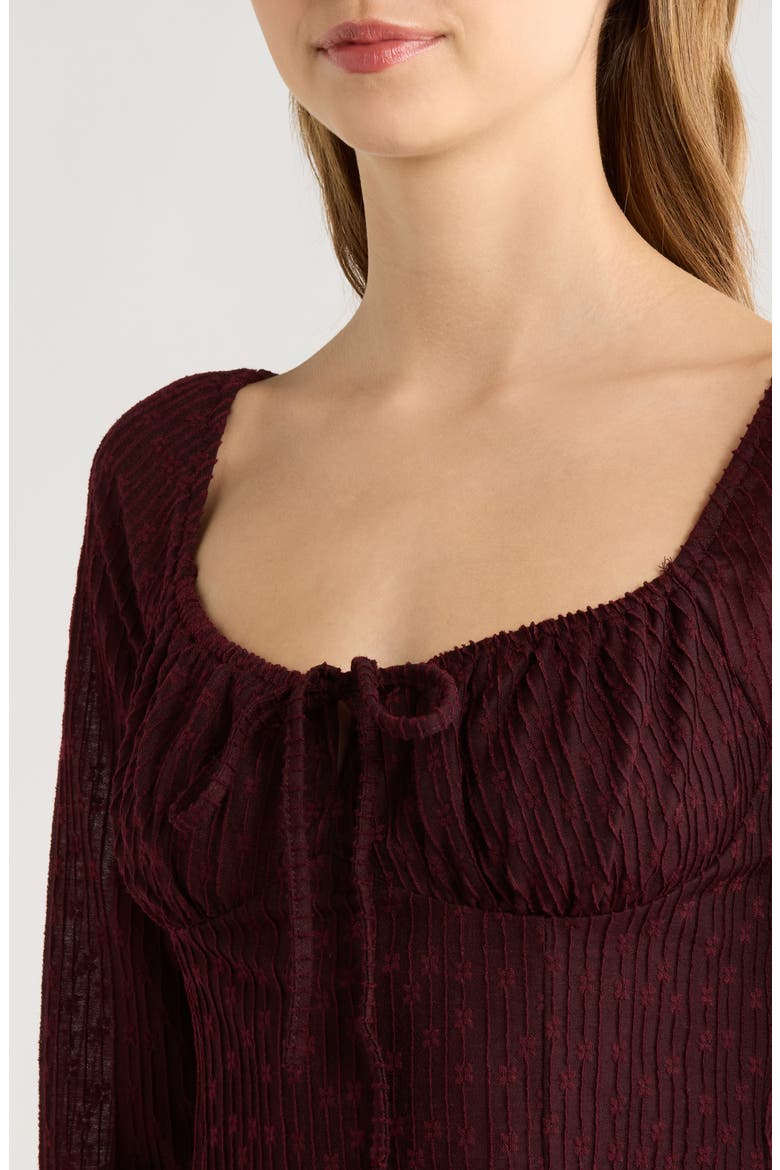 Lace Top, Alternate, color, WINE