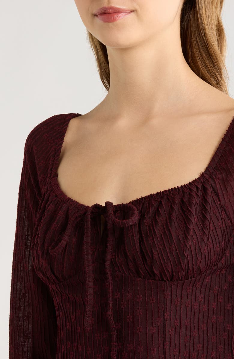 All in Favor Lace Top, Alternate, color, Wine