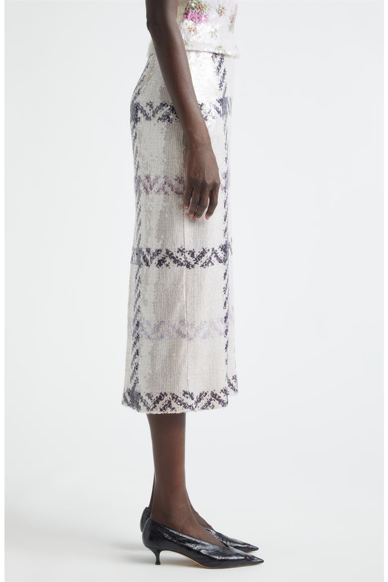 The Mercer Paillette Plaid Pencil Skirt, Alternate, color, WINDOWPANE PLAID
