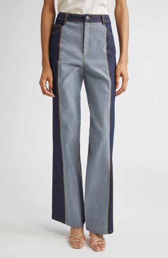 Cinq à Sept Francine Contrast Wide Leg Jeans