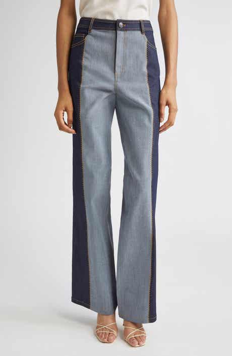 Cinq à Sept Francine Contrast Wide Leg Jeans