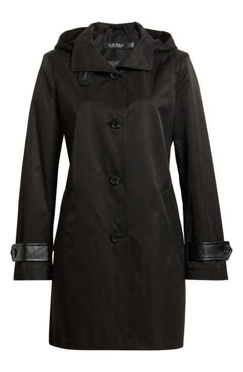Hooded Cotton Blend Coat