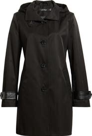 Lauren Ralph Lauren Hooded Cotton Blend Coat