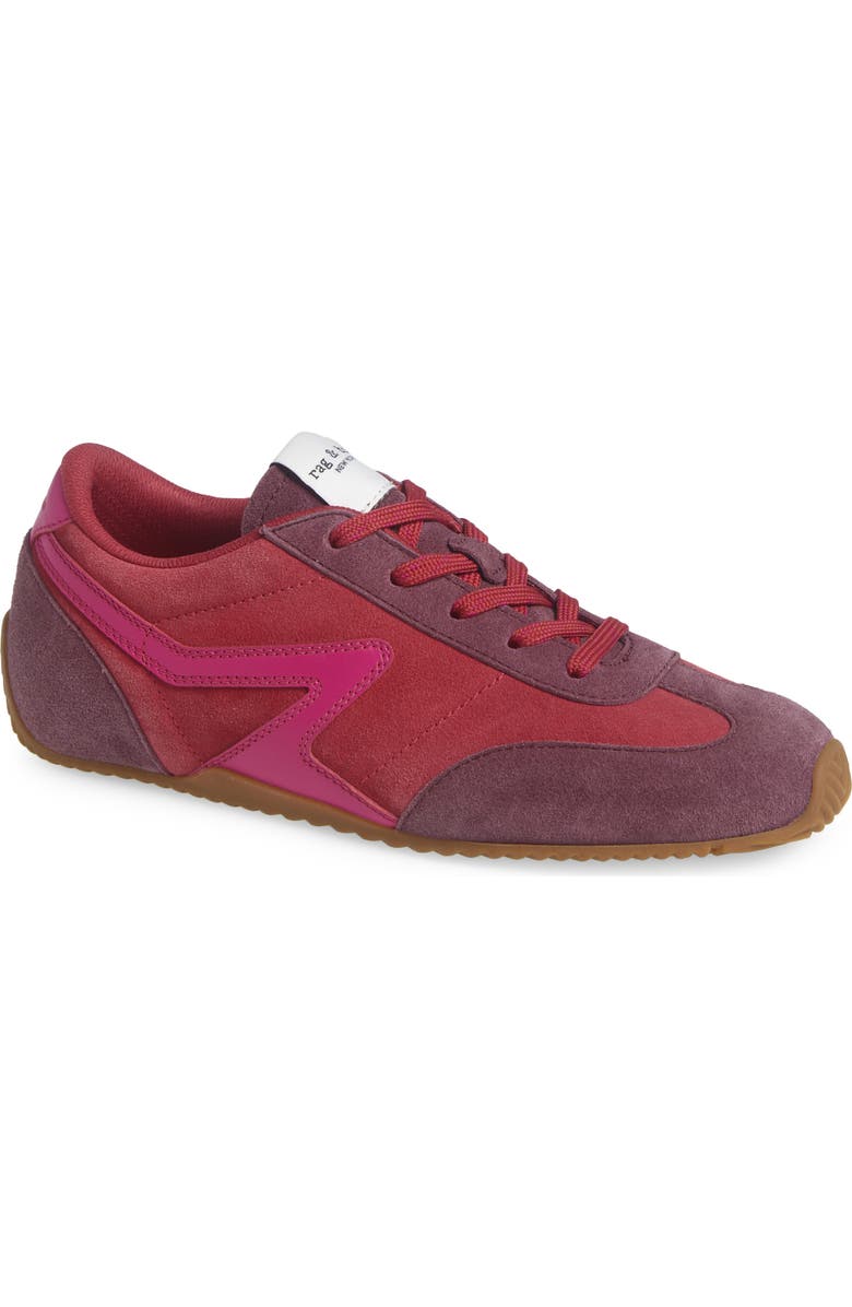 rag & bone Retro Runner Slim Ultra Sneaker, Main, color, Burgundy Suede