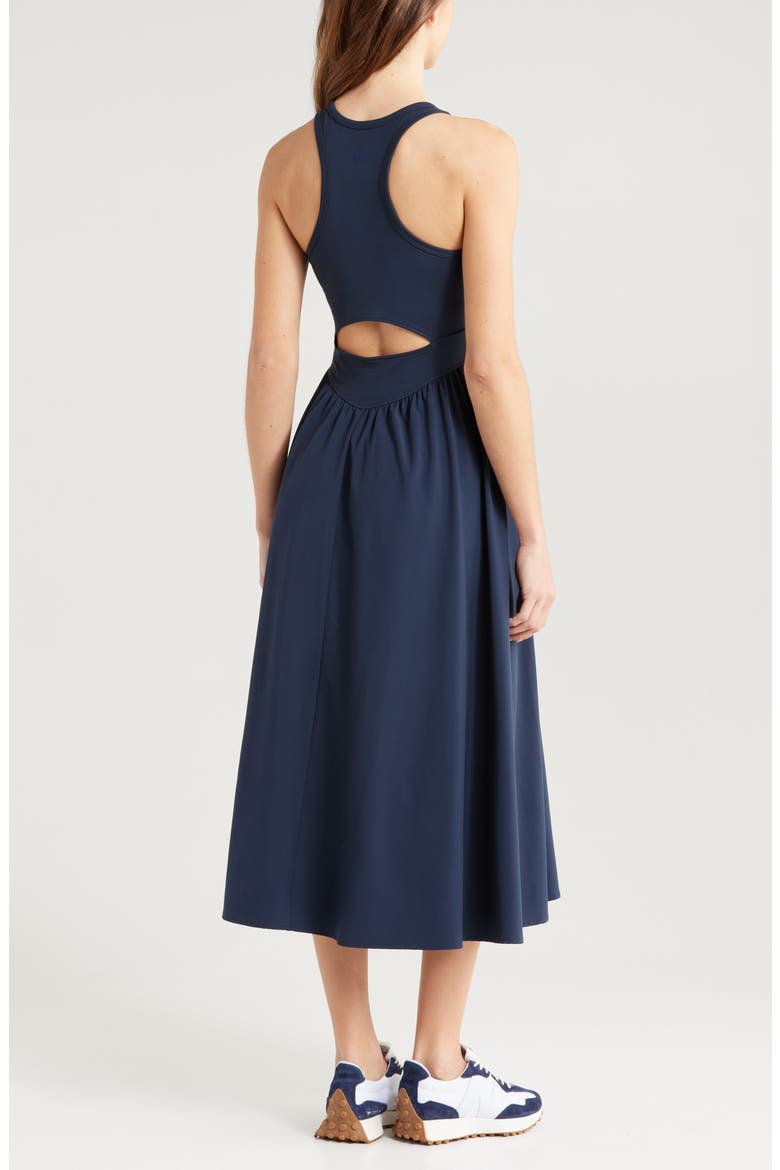 Effortless Cutout Back Hybrid Dress, Alternate, color, NAVY SAPPHIRE