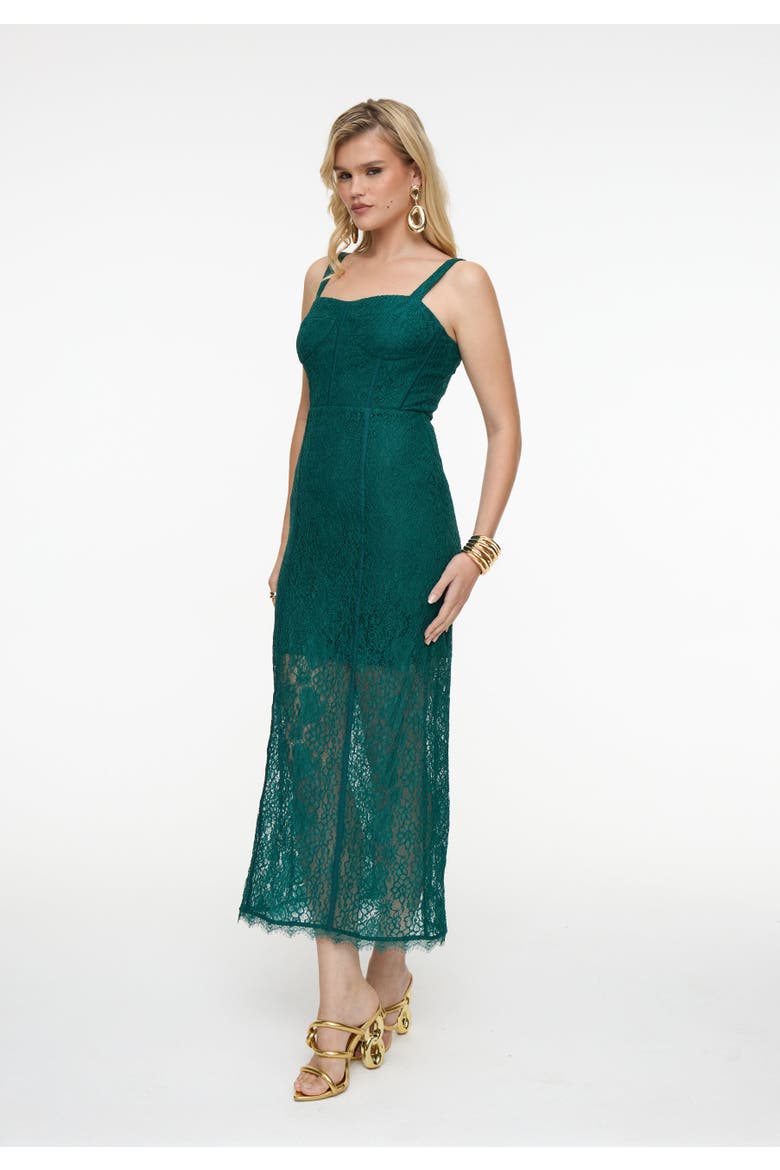 Premium Lace Corset Dress, Alternate, color, EMERALD GREEN
