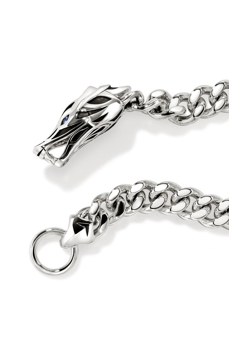 John Hardy Naga Bracelet, Sterling Silver, Blue Sapphire, 11mm, Alternate, color, 
