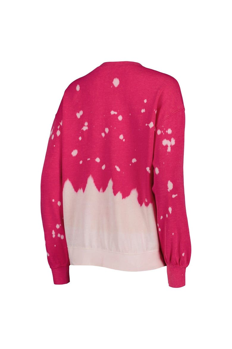 Women's Gameday Couture Crimson Alabama Crimson Tide Twice As Nice Faded Dip-Dye Pullover Long Sleeve Top, Alternate, color, Crimson