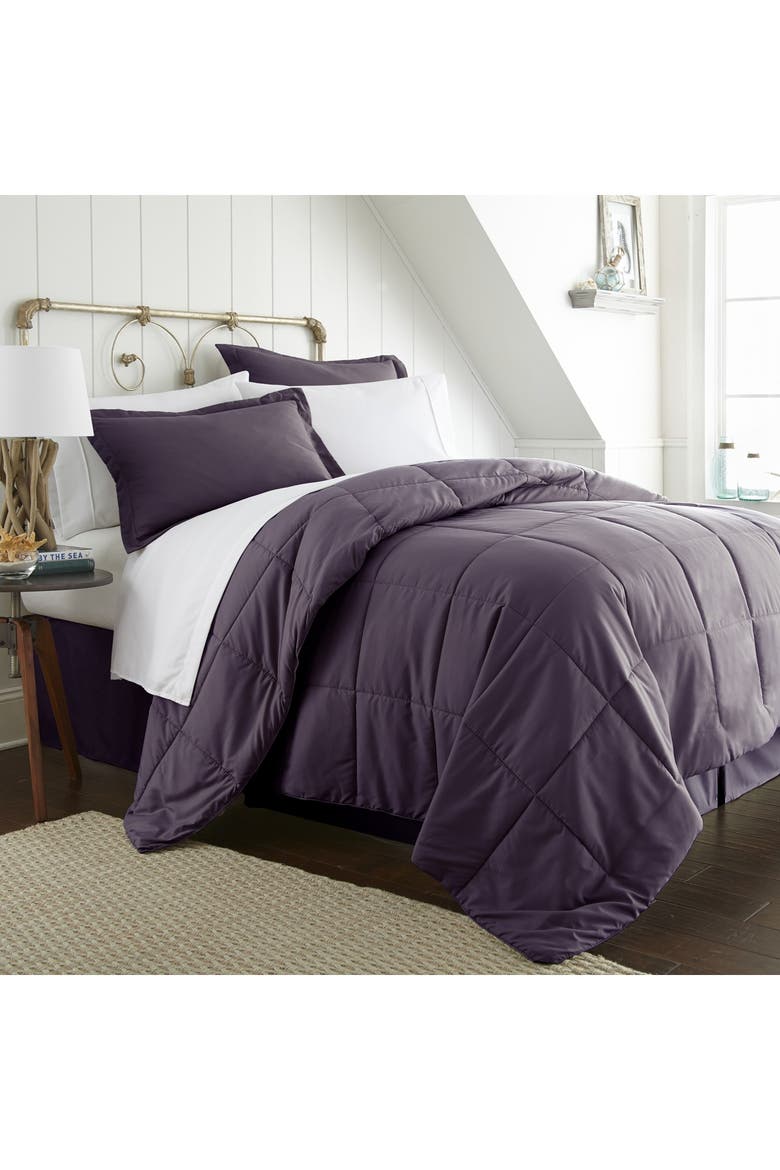 HOME SPUN Premium 8-Piece Bed In A Bag, Alternate, color, PURPLE