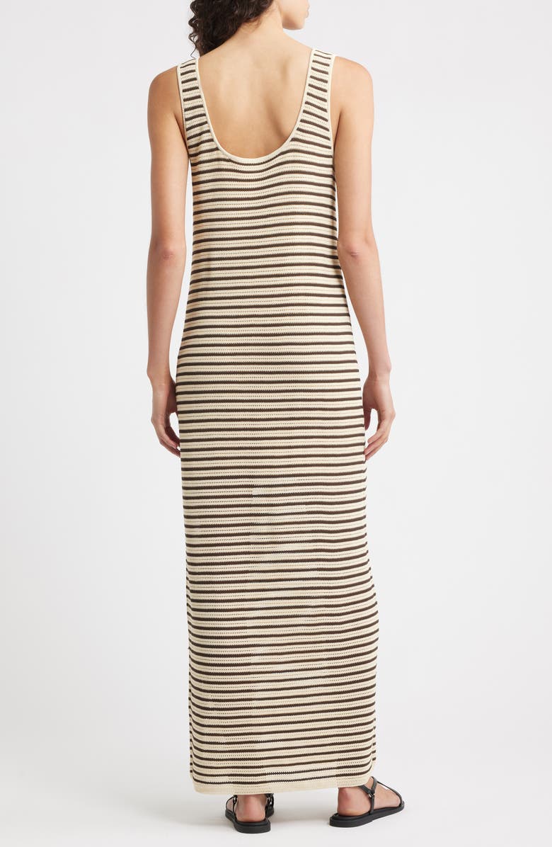 rag & bone Zoey Stripe Open Knit Maxi Tank Dress, Alternate, color, Beige Multi