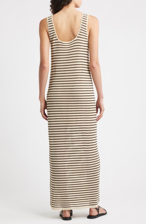 Rag & Bone Zoey Stripe Open Knit Maxi Tank Dress In Multi
