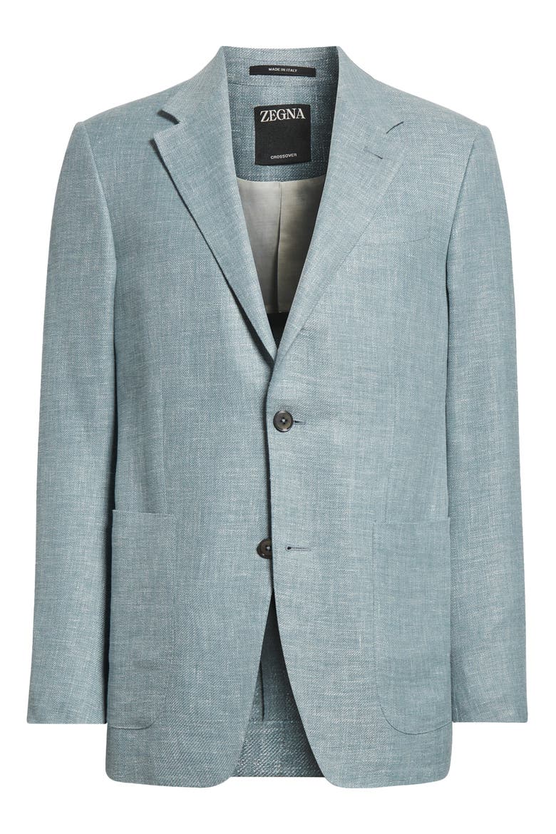 Fairway Crossover Linen Blend Sport Coat, Alternate, color, BR BLU SLD