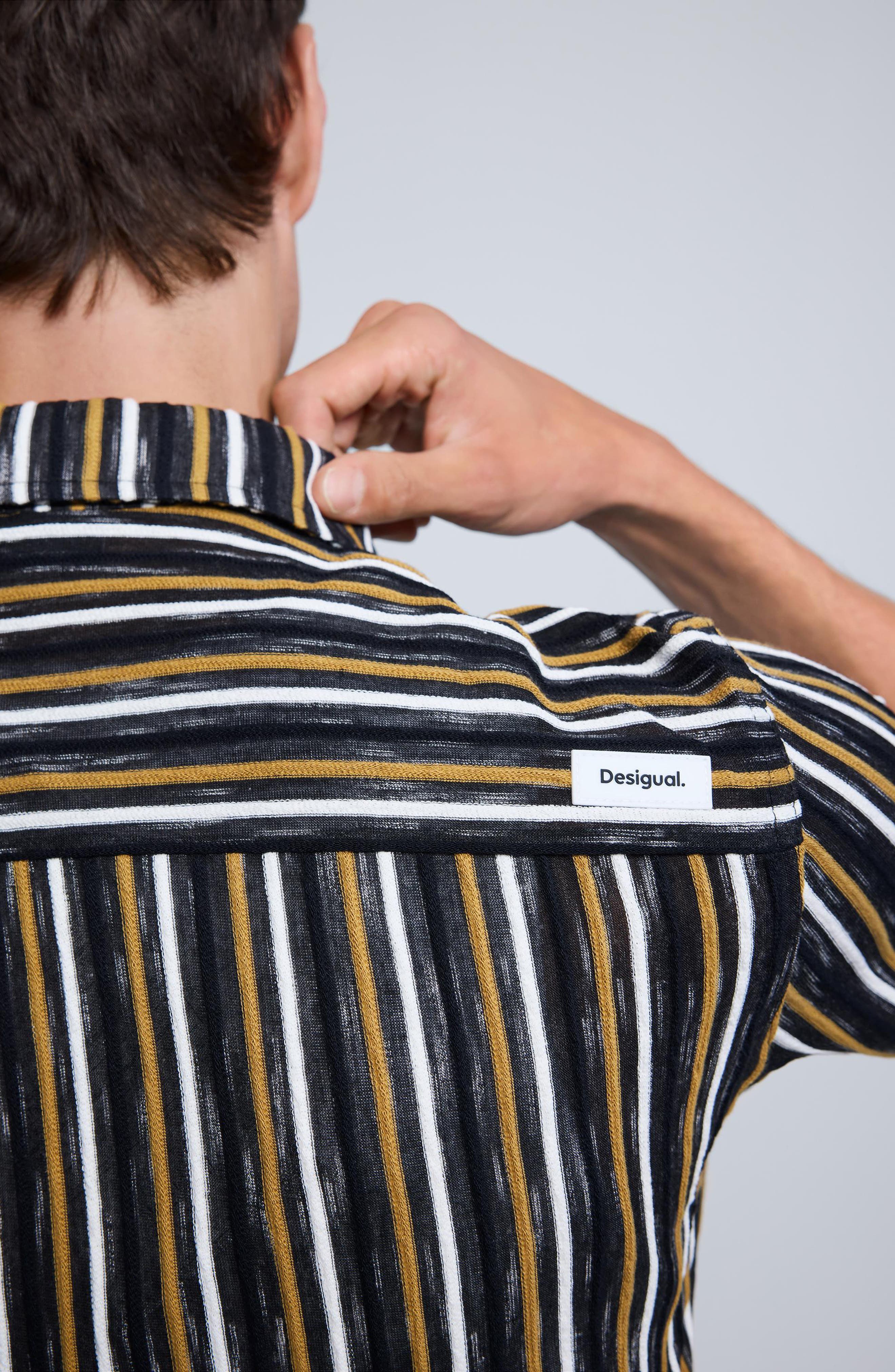 Desigual Striped Long Sleeve Button Up Shirt (Men) | Nordstrom