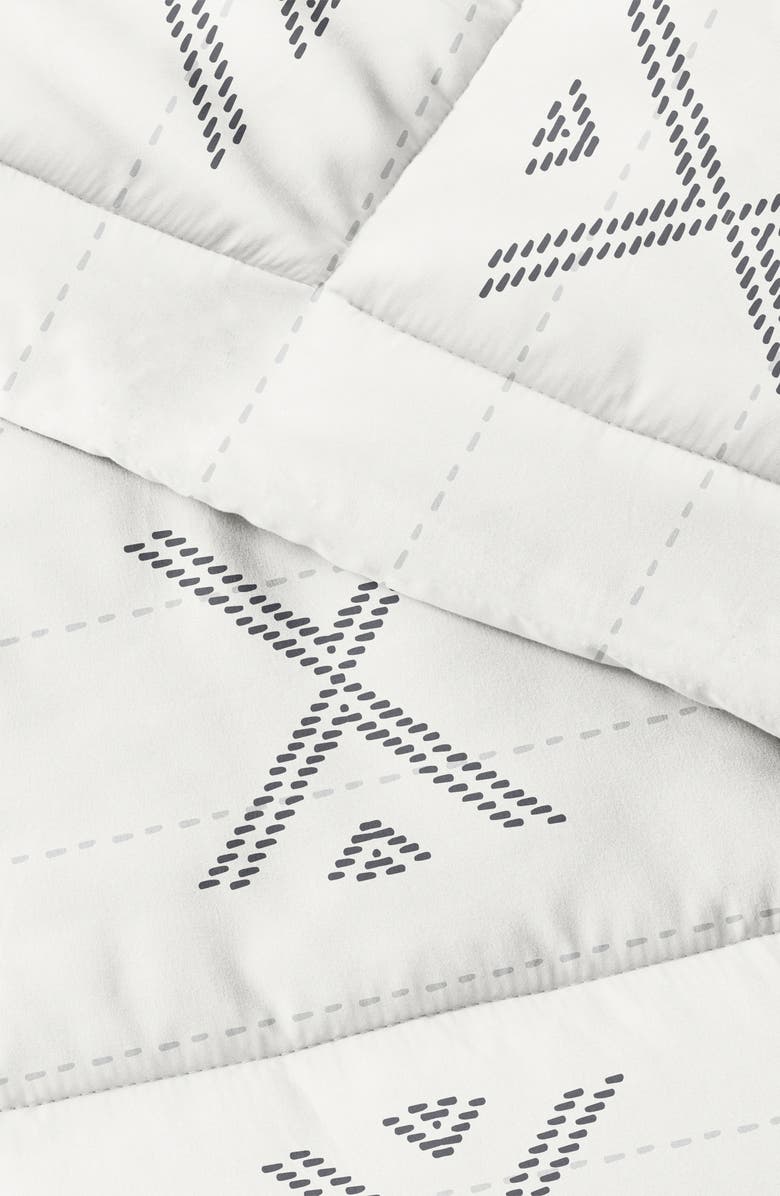 HOMESPUN Premium Down Alternative Urban Stitch Patterned Comforter Set, Alternate, color, Gray