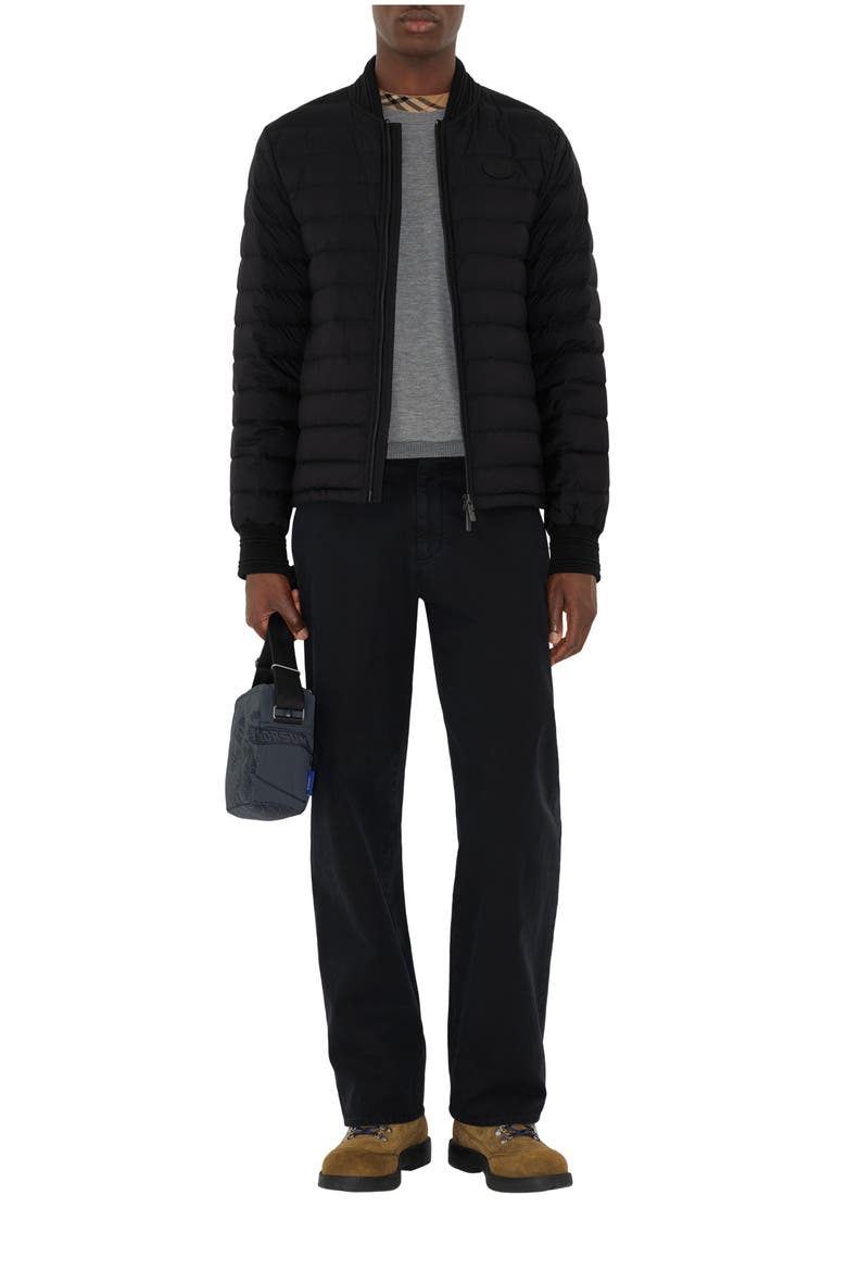 Nylon Puffer Jacket, Main, color, Black