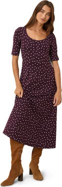 Pact Fit & Flare Signature Scoop Dress Made With Organic Cotton