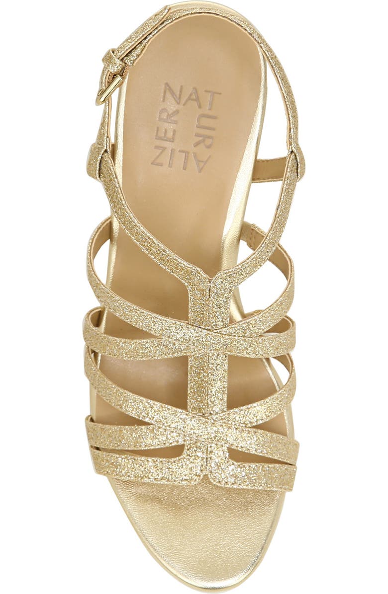 Naturalizer Baylor Strappy Slingback Sandal - Wide Width Available, Alternate, color, Gold Glitter