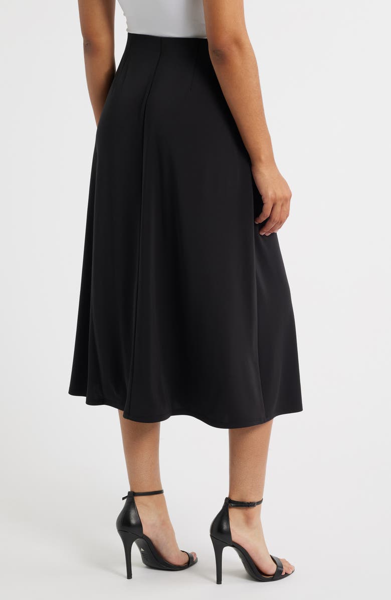 NIC+ZOE Crepe Midi Slip Skirt, Alternate, color, Black Onyx