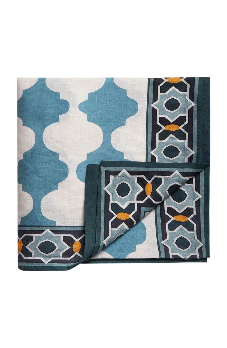 La DoubleJ Large Tablecloth, Main, color, Plaza Sky Blue