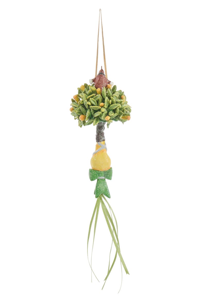 Patience Brewster 12 Days Partridge Ornament, Alternate, color, GREEN