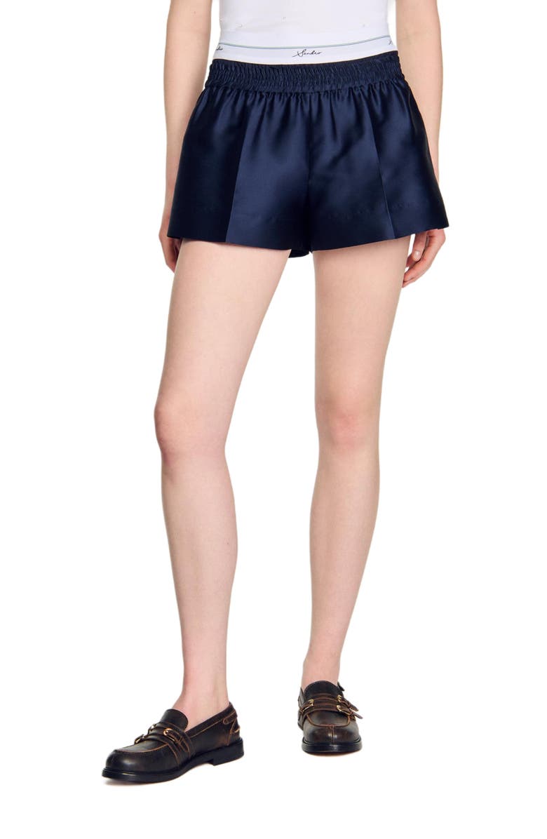 SANDRO Satin 2-in-1 effect shorts, Alternate, color, 