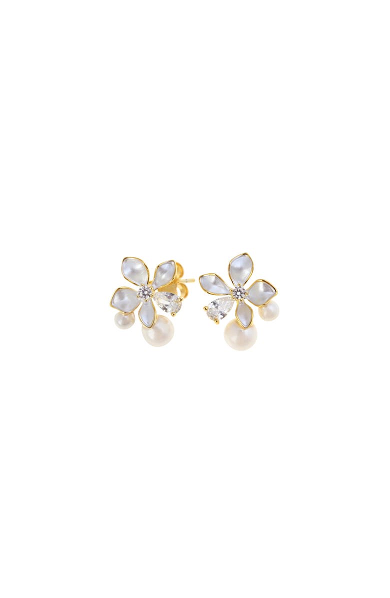 Arte Nova Jewellery Grace Earrings, Main, color, Silver Gold Plated