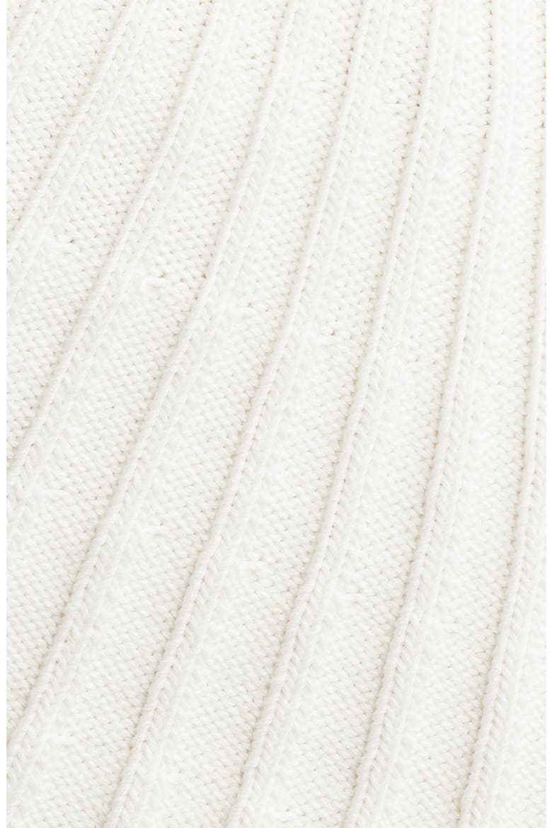 Annemie Cotton Asymmetric Funnel Neck Knit Top, Alternate, color, OFF WHITE