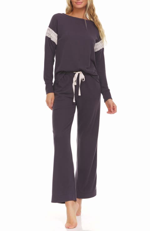FLORA BY FLORA NIKROOZ Alexandra Long Sleeve Top & Pants 2-Piece Pajama Set