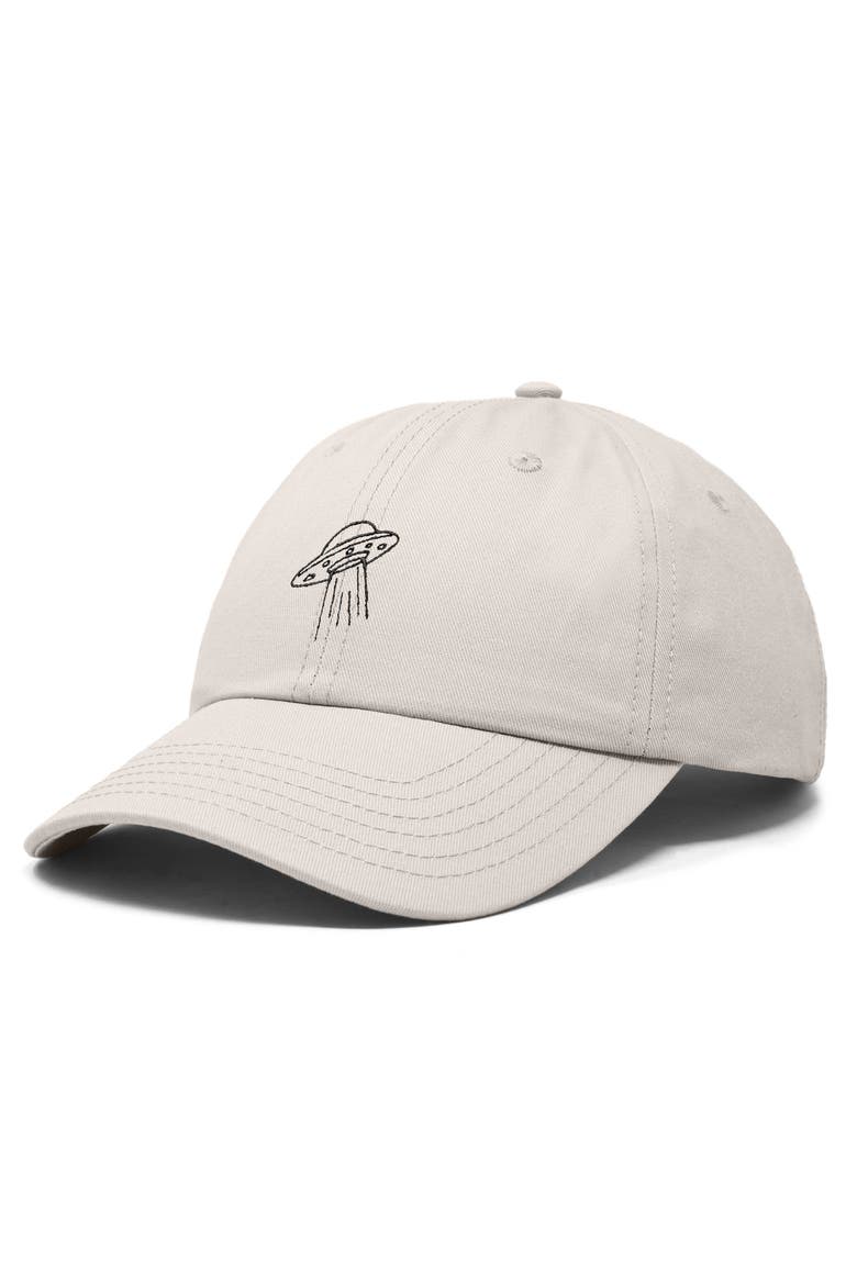 UFO Embroidered Adjustable Dad Cap, Alternate, color, Beige