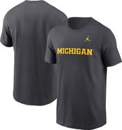 Jordan Brand Men's Jordan Brand Anthracite Michigan Wolverines Primetime Wordmark T-Shirt