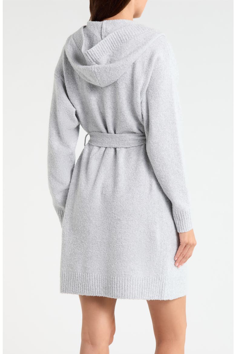 Cloud Soft Hooded Short Robe, Alternate, color, GREY LIGHT HEATHER