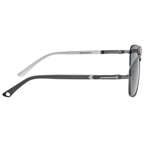Breed Gotham Polarized Sunglasses In Silver/black