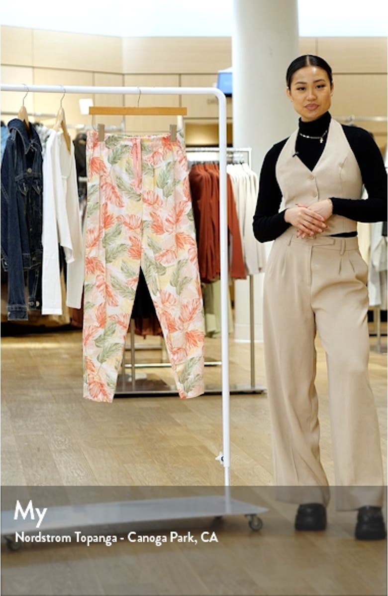 Faye Floral Print Cotton Sateen Pajama Pants, sales video thumbnail
