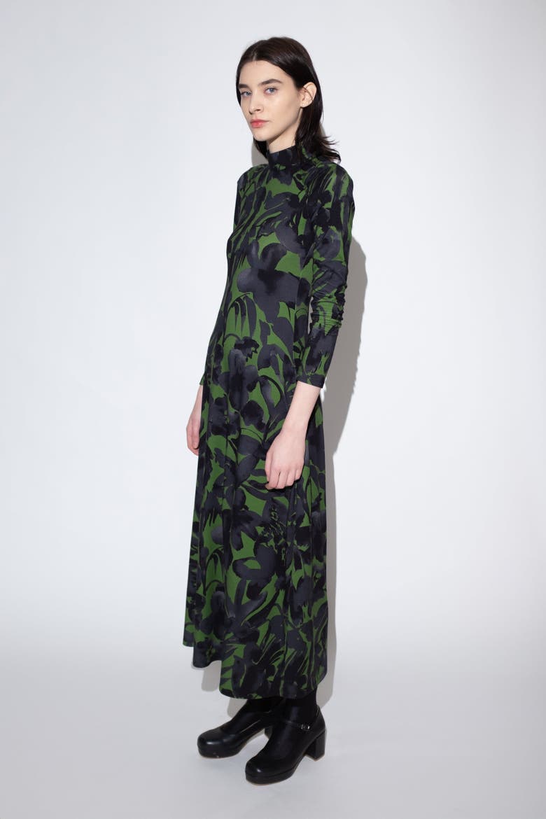 Speculus Turtleneck Jersey Maxi Dress, Alternate, color, Eugenia