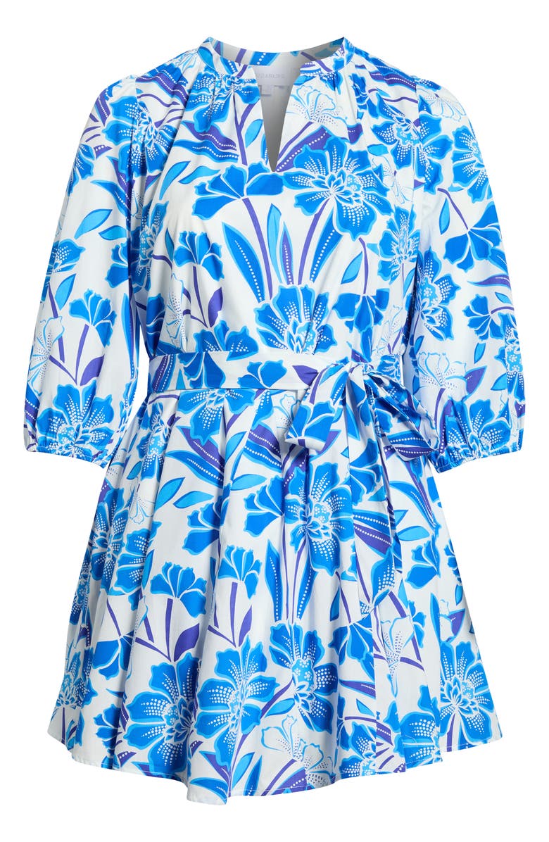 SUGARLIPS Iva Floral Pismo Balloon Sleeve Maxi Dress, Alternate, color, White-Blue-Multi