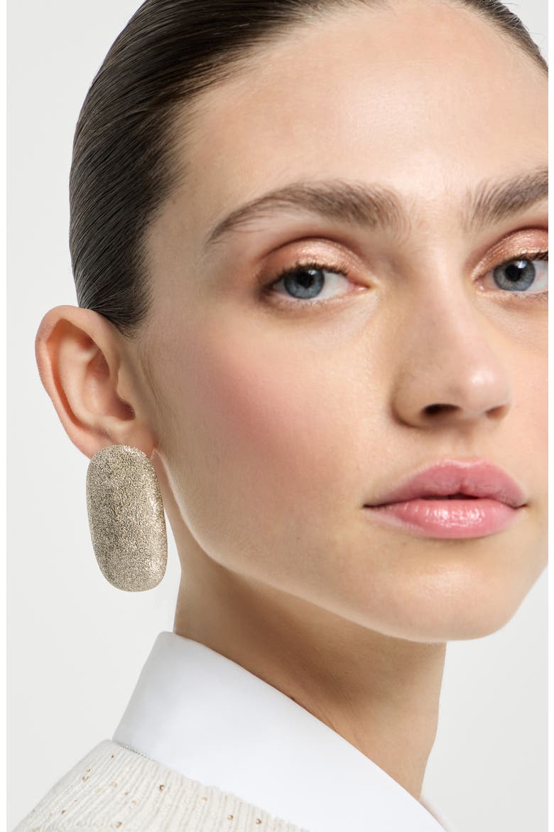 Silver shimmer earrings, Alternate, color, Gold