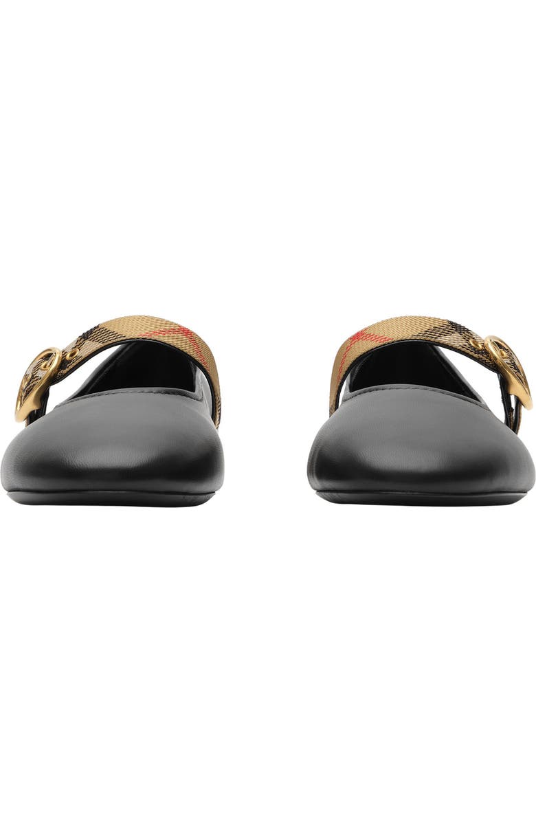 Burberry Robin Mary Jane Ballerina Flat, Alternate, color, Black