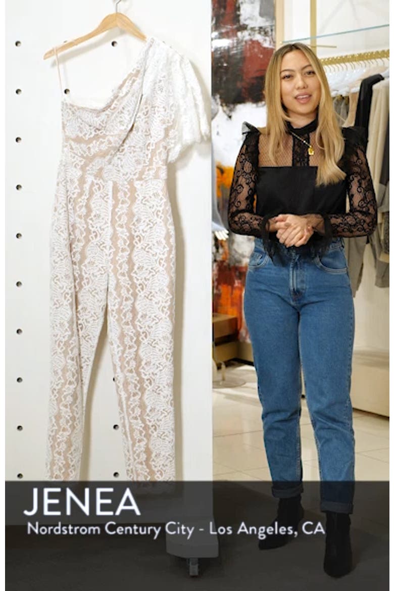 One-Shoulder Lace Jumpsuit video