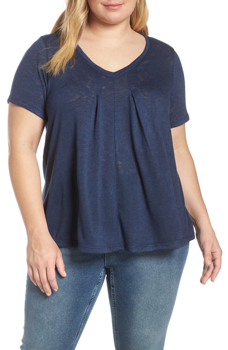 Bobeau Annabel Slub Jersey Swing Top, Main, color, 