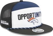 New Era Men's New Era White/Black Denver Broncos 2025 Inspire Change Split Panel 9FIFTY Snapback Hat