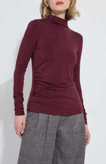 Jovita Ruched Funnel Neck Top