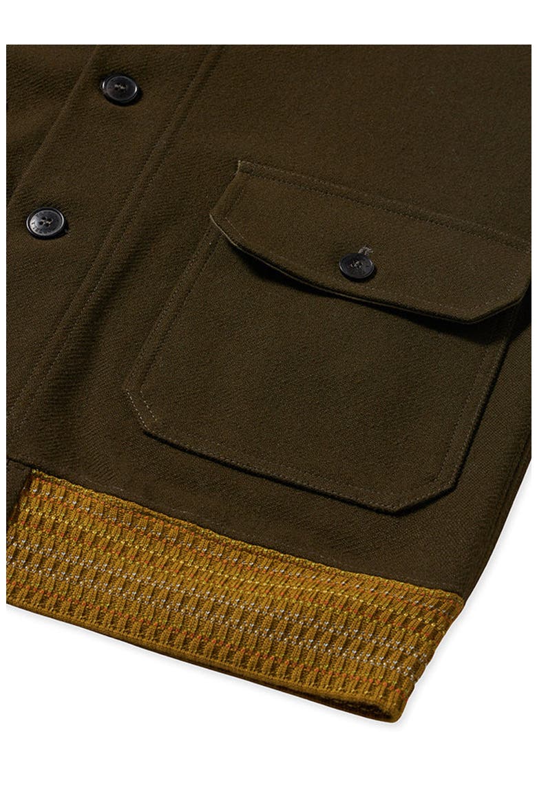 Cruiser Wool Twill Bomber Jacket, Alternate, color, ARMY GREEN