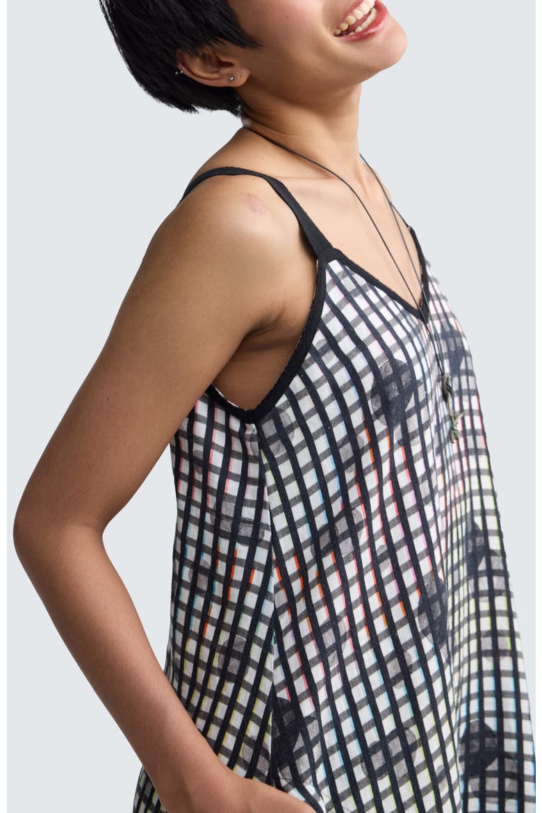 Nerida Neon Print Linen Maxi Dress, Alternate, color, Neon Black