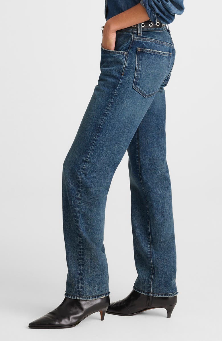 Madewell The Dean Easy Straight Leg Jeans, Alternate, color, Greendale Wash