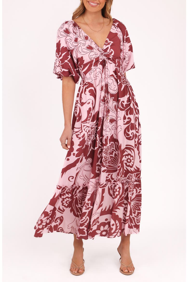 Shanae Print Maxi Dress, Main, color, PINK BROWN PAISLEY